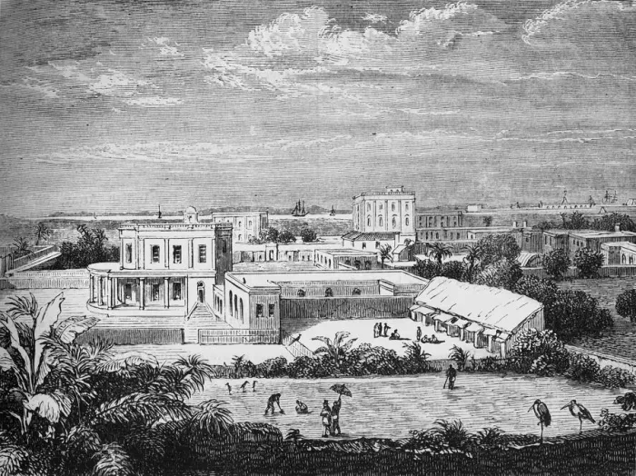 Framed Print : View in Calcutta, c1891. Creator: James Grant Framed Print : View in Calcutta, c1891. Creator: James Grant