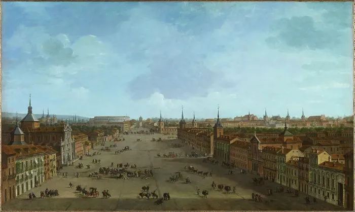 Framed Print : View of Calle de Alcalá in Madrid, c.1750-1752. Creator: Joli, Antonio (1700-1777) Framed Print : View of Calle de Alcalá in Madrid, c.1750-1752. Creator: Joli, Antonio (1700-1777)