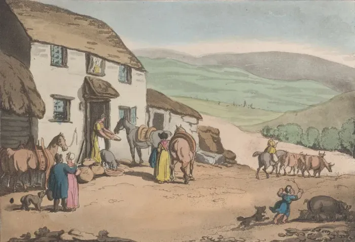 Framed Print : A View of Camelford, Cornwall, from Sketches from Nature, 1822. 1822 Framed Print : A View of Camelford, Cornwall, from Sketches from Nature, 1822. 1822