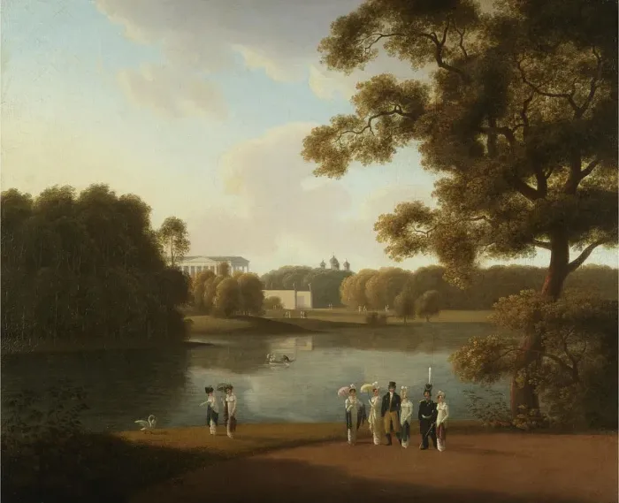 Framed Print : View of the Cameron Gallery in Tsarskoye Selo, 1815. Artist: Martynov, Andrei Yefimovich (1768-1826) Framed Print : View of the Cameron Gallery in Tsarskoye Selo, 1815. Artist: Martynov, Andrei Yefimovich (1768-1826)