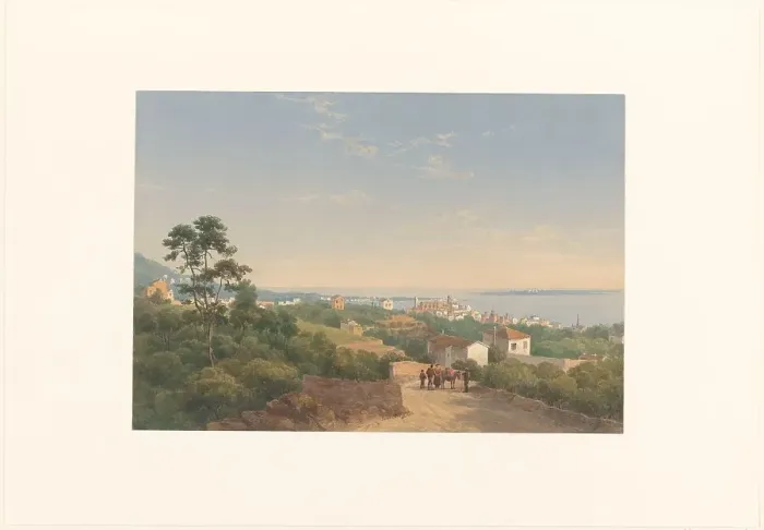 Framed Print : View of Cannes, 1866-1892. Creator: Charles William Meredith van de Velde Framed Print : View of Cannes, 1866-1892. Creator: Charles William Meredith van de Velde