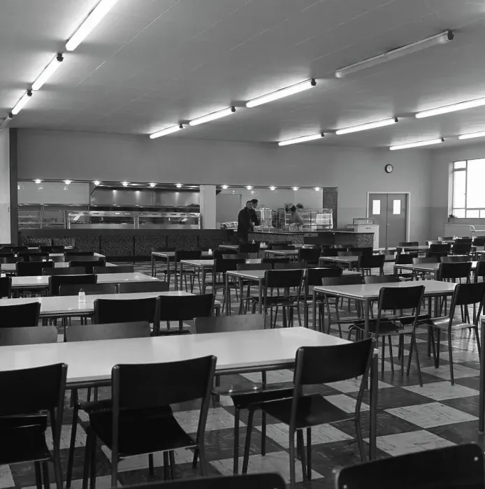 Framed Print : View of the canteen at the Park Gate Iron & Steel Co, Rotherham, 1964. Artist Framed Print : View of the canteen at the Park Gate Iron & Steel Co, Rotherham, 1964. Artist