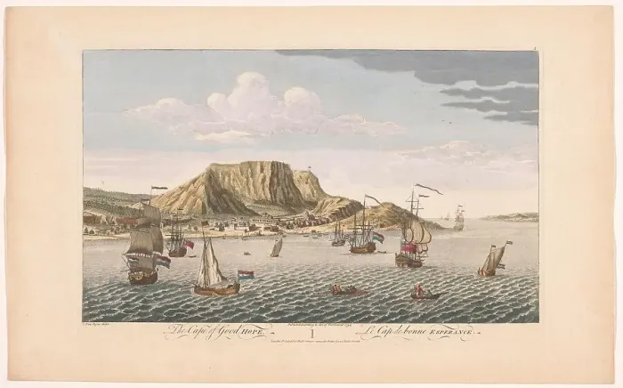 Framed Print : View of the Cape of Good Hope in South Africa, 1754. Creator: Unknown Framed Print : View of the Cape of Good Hope in South Africa, 1754. Creator: Unknown
