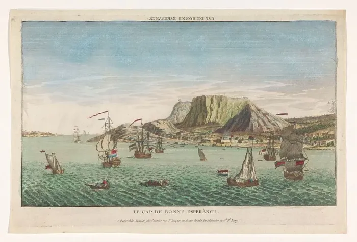 Framed Print : View of the Cape of Good Hope in South Africa, 1735-1805. Creator: Anon Framed Print : View of the Cape of Good Hope in South Africa, 1735-1805. Creator: Anon