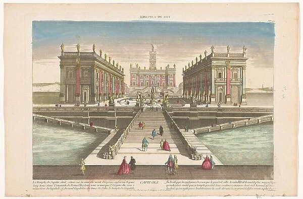 View of the Capitoline Hill in Rome, 1700-1799. Creator: Anon