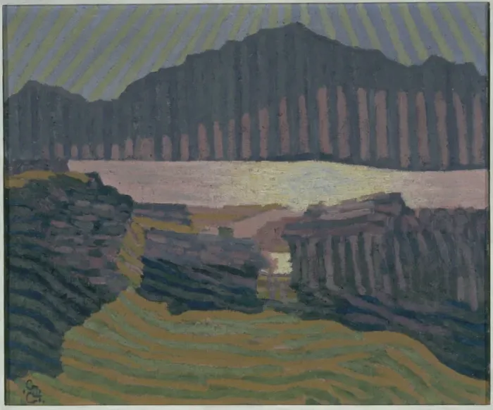 Framed Print : View of Capolago, c. 1907. Creator: Giacometti, Giovanni (1868-1933) Framed Print : View of Capolago, c. 1907. Creator: Giacometti, Giovanni (1868-1933)