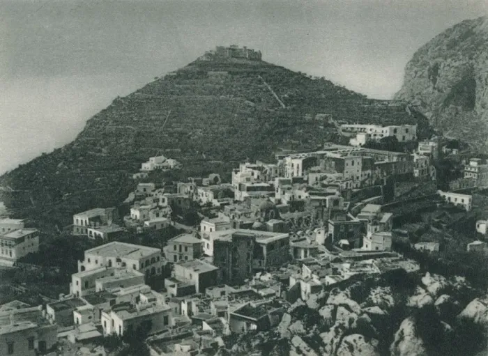 Framed Print : View of Capri with Monte Tiberio, Italy, 1927. Artist: Eugen Poppel