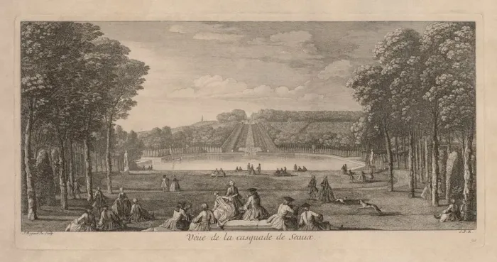 Framed Print : View of the Cascade de Seaux. Creator: Jacques Rigaud (French, 1681-1754) Framed Print : View of the Cascade de Seaux. Creator: Jacques Rigaud (French, 1681-1754)