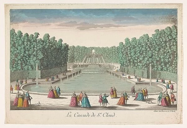 View of the Cascades of the Garden of the Château de Saint-Cloud, 1745-1775. Creator: Anon