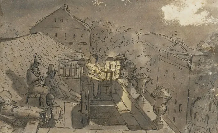 Framed Print : View of Cassel, 1832. Creator: Charles Christian Nahl Framed Print : View of Cassel, 1832. Creator: Charles Christian Nahl