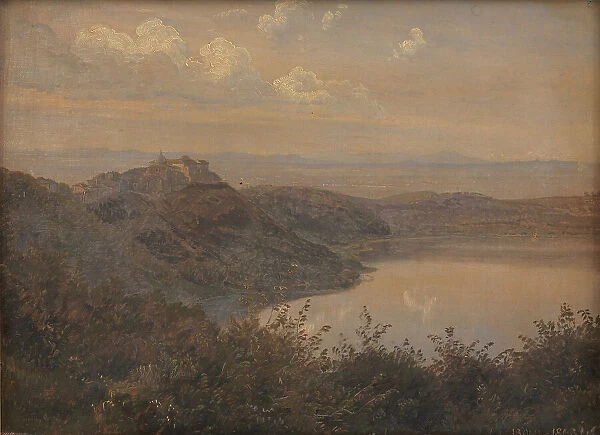 A View towards Castel Gandolfo, Italy, 1868. Creator: Janus Andreas Bartholin la Cour