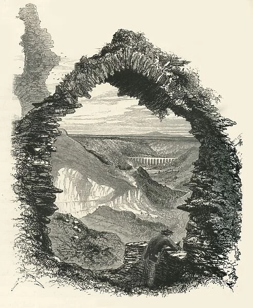 View from Castle Dinas Bran, c1870