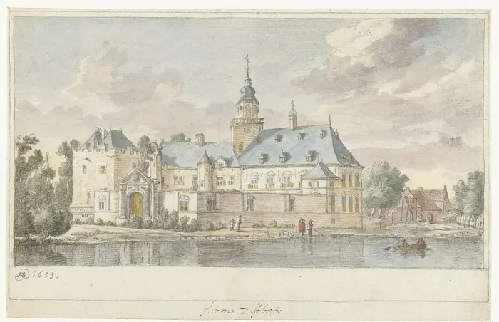 Framed Print : View of Castle Nijenrode, 1653. Creator: Herman Saftleven the Younger Framed Print : View of Castle Nijenrode, 1653. Creator: Herman Saftleven the Younger