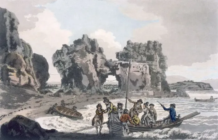 Framed Print : View of the Castle Rock, pub. 1793. Creator: J. Hassell (1767-1825) and J. C. Ibbetson (1759-1817)
