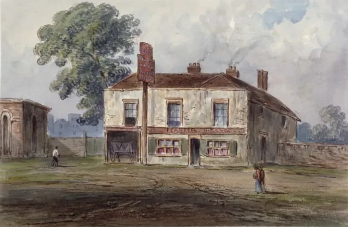 Framed Print : View of the Castle Tavern, Kentish Town, London, c1850 Framed Print : View of the Castle Tavern, Kentish Town, London, c1850