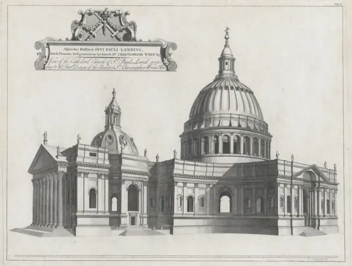 Framed Print : View of the Cathedral Church of St. Paul s, London, Plate 8 from: A Catalogue of t... 1726 or 1749. Creator: Jacob Schijnvoet Framed Print : View of the Cathedral Church of St. Paul s, London, Plate 8 from: A Catalogue of t... 1726 or 1749. Creator: Jacob Schijnvoet