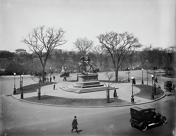 View of Central Park and Sherman statue from the windows of Hotel Netherland, N.Y. c1905-1915. Creator: Unknown