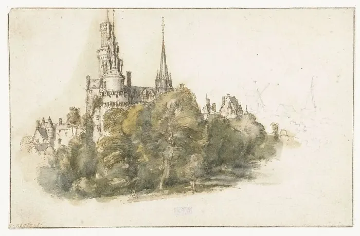 Framed Print : View of the Château d'Antonius in Antoine, 1633-1687. Creator: Gillis Neyts