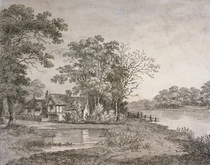 Framed Print : View of Cheesecake House in Hyde Park, London, 1795 Framed Print : View of Cheesecake House in Hyde Park, London, 1795