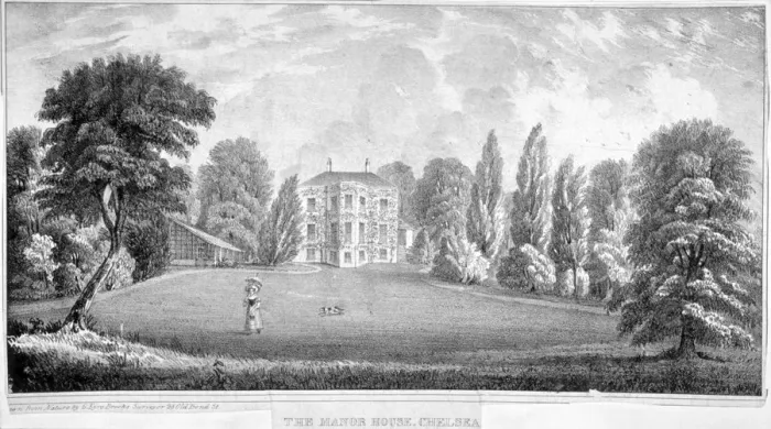 Framed Print : View of Chelsea Manor House, London, c1840 Framed Print : View of Chelsea Manor House, London, c1840