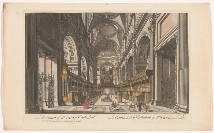 Framed Print : View of the choir of Saint Paul's Cathedral in London, in or after 1752-1766. Creator: Thomas Bowles Framed Print : View of the choir of Saint Paul's Cathedral in London, in or after 1752-1766. Creator: Thomas Bowles