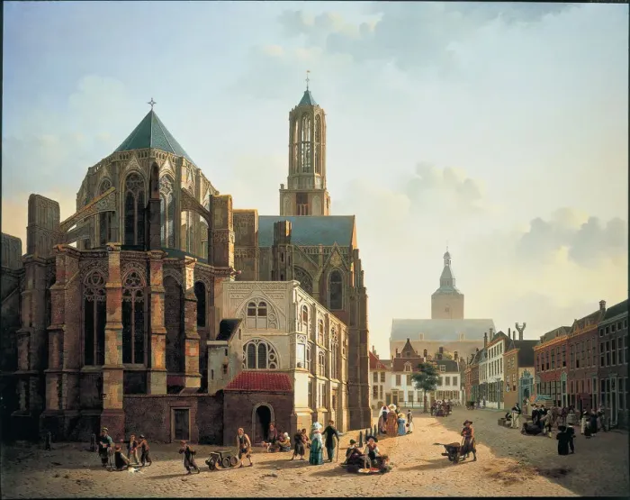 Framed Print : View of the choir and tower of Utrecht Cathedral, c. 1829. Artist: Verheyen, Jan Hendrik (1778-1846) Framed Print : View of the choir and tower of Utrecht Cathedral, c. 1829. Artist: Verheyen, Jan Hendrik (1778-1846)