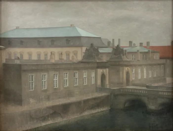 Framed Print : View of Christiansborg Palace. Late Autumn, c1892. Creator: Hammershoi, Vilhelm (1864-1916)