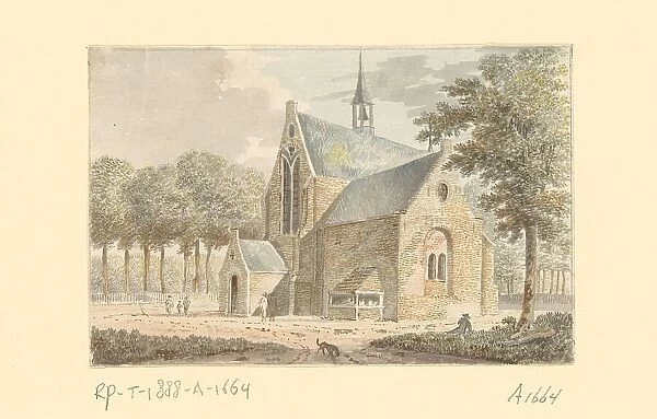 View of the church in Arkel, c.1733-c.1740. Creator: Cornelis Pronk