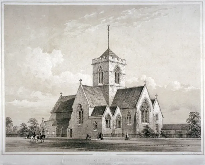 Framed Print : View of the Church of Our Blessed Lady and Saint Joseph, Poplar, London, c1860 Framed Print : View of the Church of Our Blessed Lady and Saint Joseph, Poplar, London, c1860