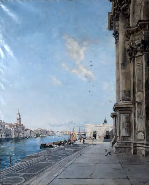 Framed Print : View from the Church of Madonna della Salute, 1892. Artist: Emmanuel Lansyer Framed Print : View from the Church of Madonna della Salute, 1892. Artist: Emmanuel Lansyer