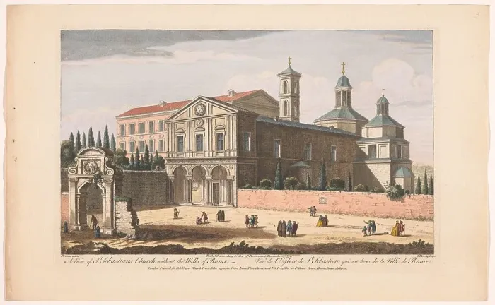 Framed Print : View of the Church of Saint Sebastian Outside the Walls in Rome, 1750. Creator: Thomas Bowles Framed Print : View of the Church of Saint Sebastian Outside the Walls in Rome, 1750. Creator: Thomas Bowles