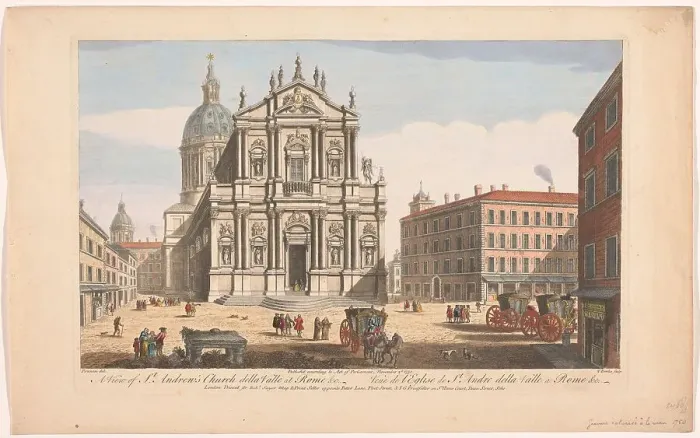 Framed Print : View of the church Sant'andrea della Valle in Rome, 1750. Creator: Thomas Bowles Framed Print : View of the church Sant'andrea della Valle in Rome, 1750. Creator: Thomas Bowles