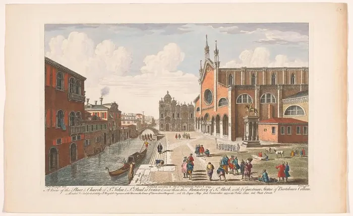 Framed Print : View of the church Santi Giovanni e Paolo in Venice, 1749. Creator: Thomas Bowles Framed Print : View of the church Santi Giovanni e Paolo in Venice, 1749. Creator: Thomas Bowles