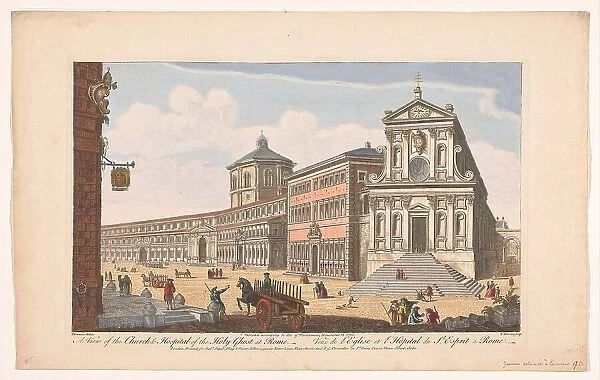 View of the Church of Santo Spirito in Sassia in Rome, 1750. Creator: Thomas Bowles