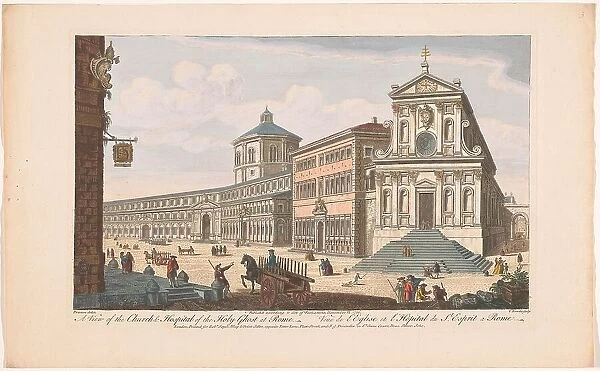 View of the Church of Santo Spirito in Sassia in Rome, 1750. Creator: Thomas Bowles