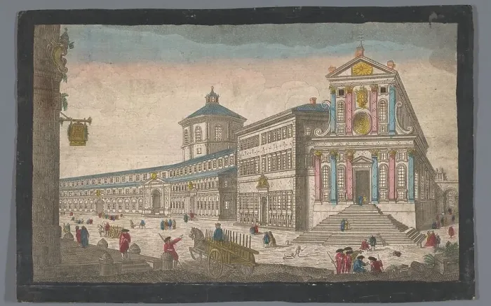 Framed Print : View of the church Santo Spirito in Sassia in Rome, 1745-1775. Creator: Anon Framed Print : View of the church Santo Spirito in Sassia in Rome, 1745-1775. Creator: Anon