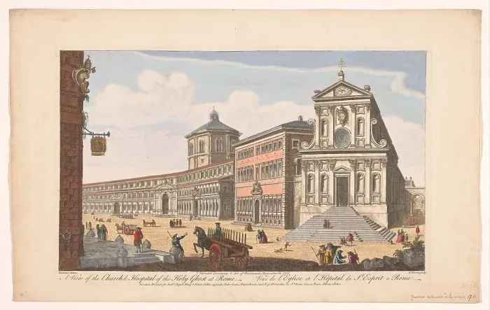 Framed Print : View of the Church of Santo Spirito in Sassia in Rome, 1750. Creator: Thomas Bowles Framed Print : View of the Church of Santo Spirito in Sassia in Rome, 1750. Creator: Thomas Bowles
