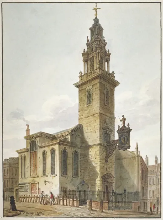 Framed Print : View of the Church of St James Garlickhythe, City of London, 1811. Artist: John Coney Framed Print : View of the Church of St James Garlickhythe, City of London, 1811. Artist: John Coney