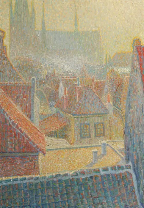 Framed Print : View of the church in Woerden, 1909 Framed Print : View of the church in Woerden, 1909