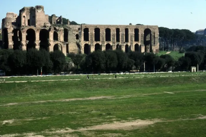 Framed Print : View across Circus Maximus to Palatine Hill, Rome, c20th century. Artist: CM Dixon Framed Print : View across Circus Maximus to Palatine Hill, Rome, c20th century. Artist: CM Dixon