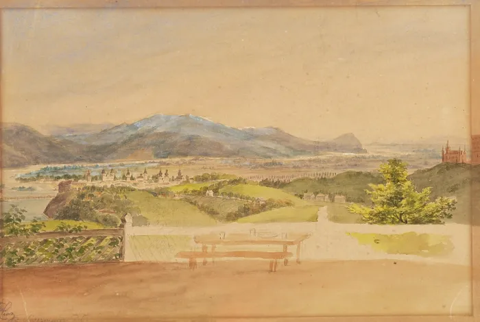 Framed Print : View of the city, 1870-1875. Creator: Zigmund Bubics Framed Print : View of the city, 1870-1875. Creator: Zigmund Bubics