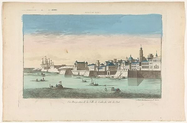 View of the city of Cádiz, 1745-1775. Creator: Anon