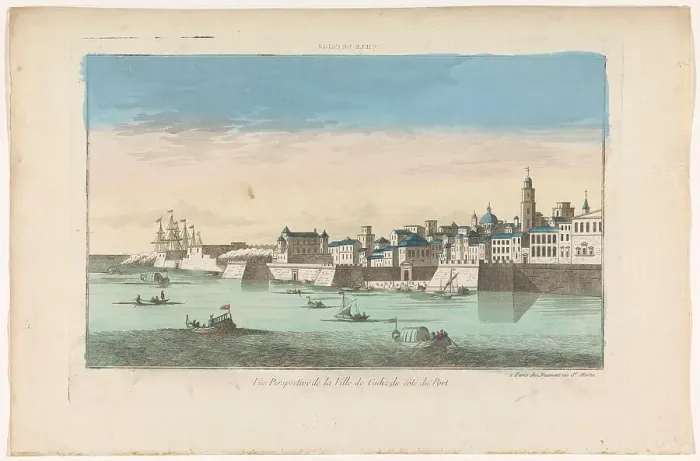 Framed Print : View of the city of Cádiz, 1745-1775. Creator: Anon Framed Print : View of the city of Cádiz, 1745-1775. Creator: Anon