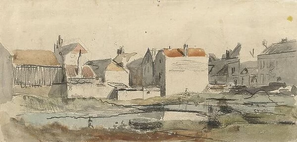 View of a city under construction, 1822-1895. Creator: Carel Jacobus Behr