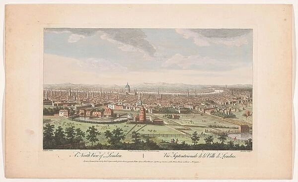 View of the city of London seen from the north side, 1753. Creator: Stevens