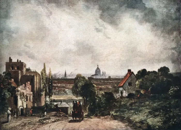 Framed Print : View of the City of London from Sir Richard Steeles Cottage, 19th century (1913). Artist: John Constable Framed Print : View of the City of London from Sir Richard Steeles Cottage, 19th century (1913). Artist: John Constable