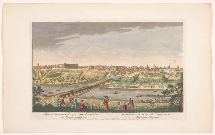 Framed Print : View of the city of Madrid, 1752. Creator: Anon Framed Print : View of the city of Madrid, 1752. Creator: Anon