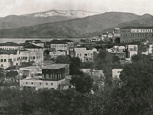 View of the city with Mount Lebanon, Beirut, 1895. Creator: W &s Ltd