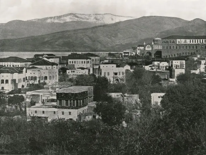 Framed Print : View of the city with Mount Lebanon, Beirut, 1895. Creator: W &s Ltd Framed Print : View of the city with Mount Lebanon, Beirut, 1895. Creator: W &s Ltd