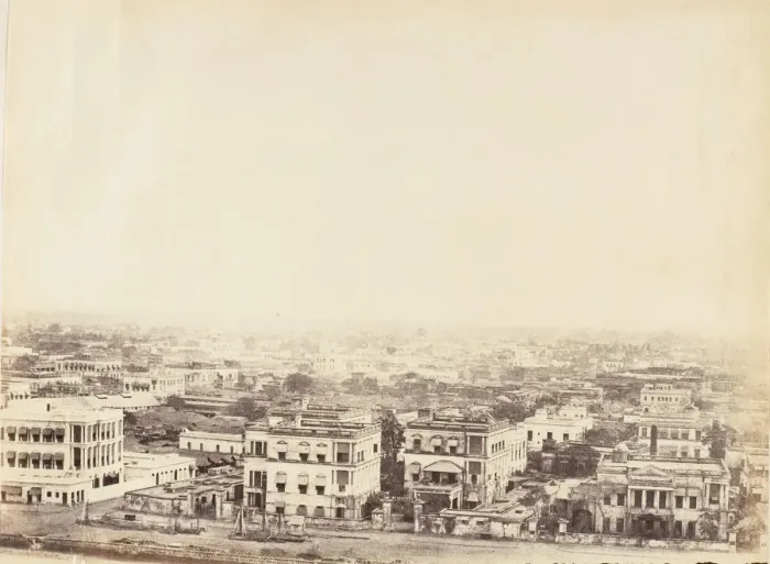 Framed Print : [View of the City from the Ochterlony Monument, Calcutta], 1850s. Creator: Captain R. B